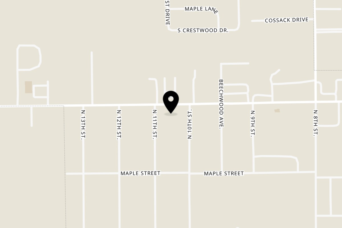 Map showing the location of Los Costenos on 1007 Mill St in Middletown